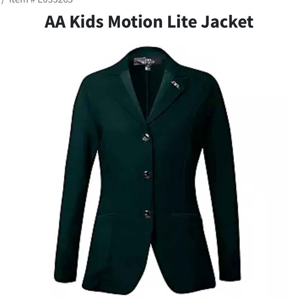 A A Platinum Motion Lite competition jacket for kids